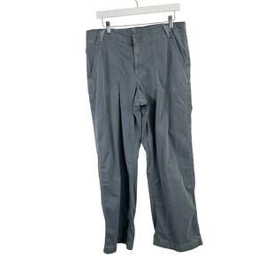 American Eagle Stovepipe Utility Pants Blue High Rise Straight Stretch Womens 14